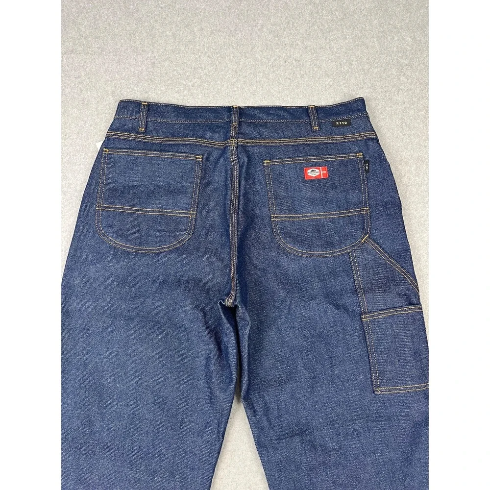 Steel Guard Pro FR Carpenter Jeans Mens 38x32 Blue Relaxed CAT 2 2112 NWT